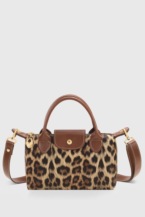 Zoozie Bags Bolsa de Hombro Estampado de Leopardo